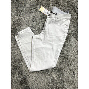 Jag Jeans Women's Cecilia Mid Rise Skinny Jeans W/Elastic Waist White Size 14/32